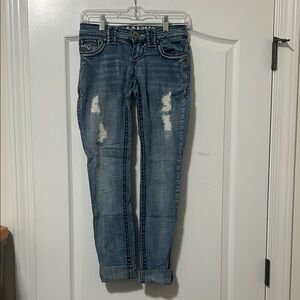 Hydraulic Women's Distressed Skinny Jeans in Blue